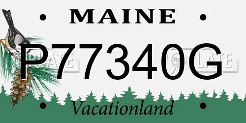 P77340G Maine License Plate