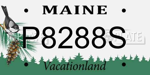 P8288S Maine License Plate