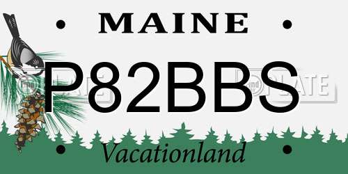 P82BBS Maine License Plate