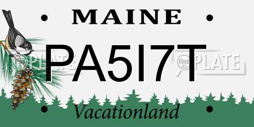 PA5I7T Maine License Plate