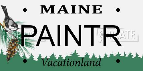 PAINTR Maine License Plate