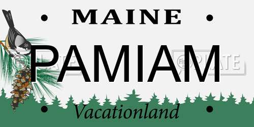 PAMIAM Maine License Plate