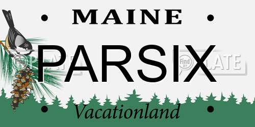 PARSIX Maine License Plate