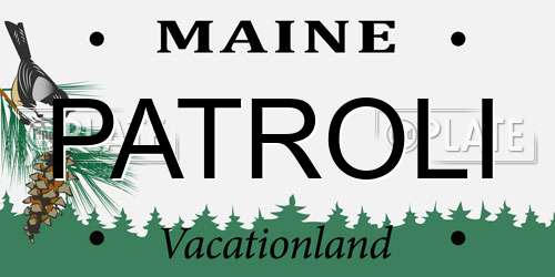PATROLI Maine License Plate