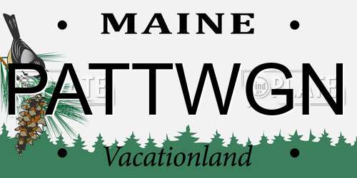 PATTWGN Maine License Plate