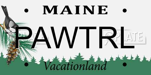 PAWTRL Maine License Plate