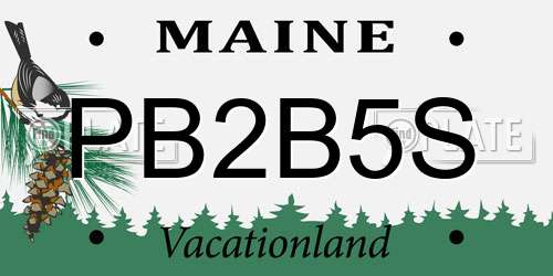 PB2B5S Maine License Plate
