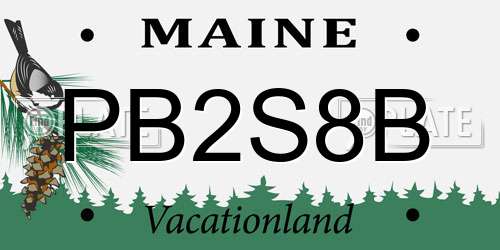 PB2S8B Maine License Plate