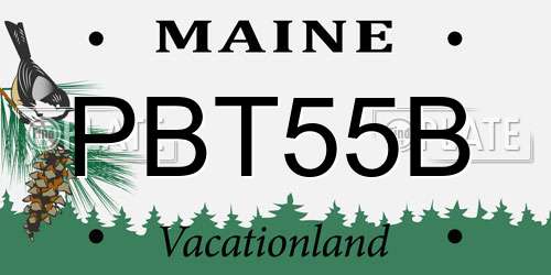 PBT55B Maine License Plate