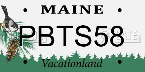 PBTS58 Maine License Plate