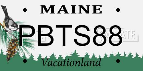 PBTS88 Maine License Plate