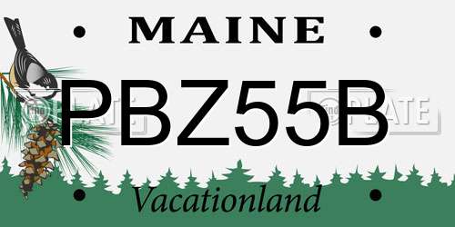 PBZ55B Maine License Plate
