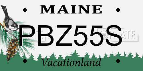 PBZ55S Maine License Plate