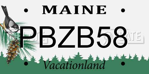 PBZB58 Maine License Plate