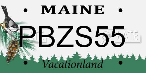 PBZS55 Maine License Plate