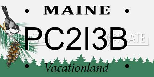 PC2I3B Maine License Plate