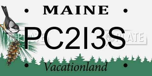 PC2I3S Maine License Plate
