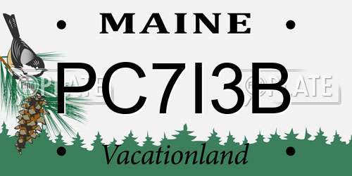 PC7I3B Maine License Plate