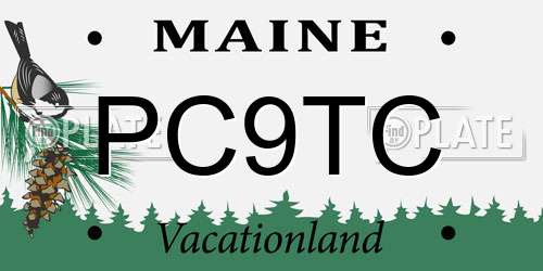 PC9TC Maine License Plate
