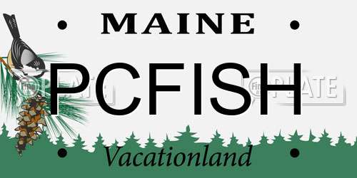 PCFISH Maine License Plate