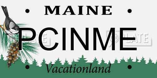PCINME Maine License Plate