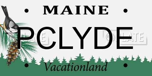 PCLYDE Maine License Plate