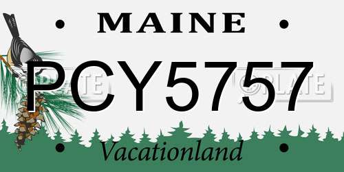 PCY5757 Maine License Plate