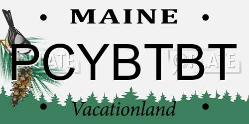 PCYBTBT Maine License Plate