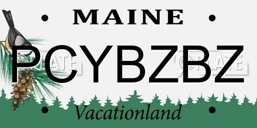PCYBZBZ Maine License Plate