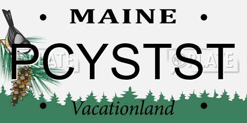 PCYSTST Maine License Plate