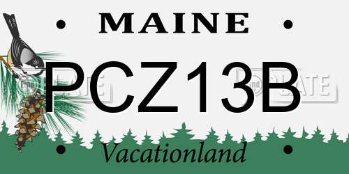 PCZ13B Maine License Plate
