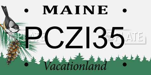 PCZI35 Maine License Plate