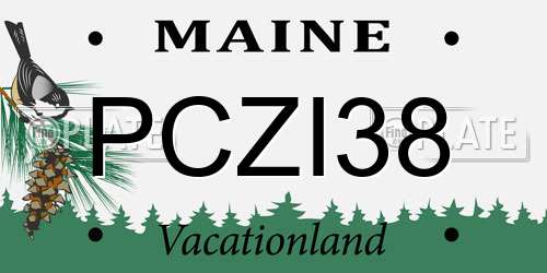 PCZI38 Maine License Plate