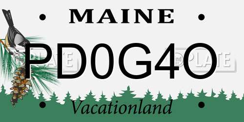 PD0G4O Maine License Plate