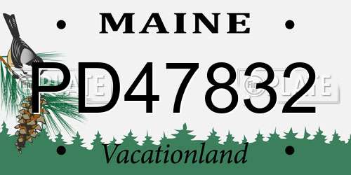 PD47832 Maine License Plate