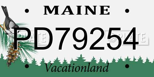 PD79254 Maine License Plate
