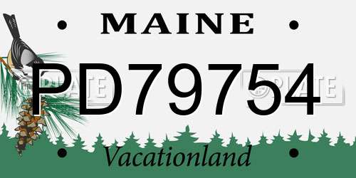 PD79754 Maine License Plate