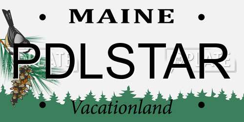 PDLSTAR Maine License Plate