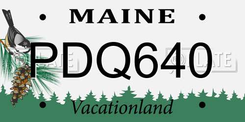 PDQ640 Maine License Plate