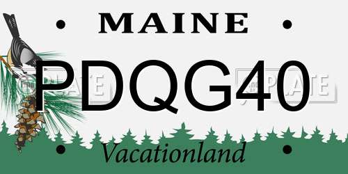 PDQG40 Maine License Plate