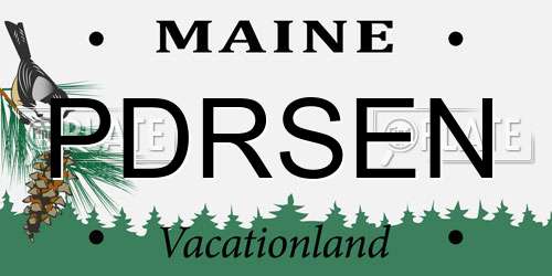 PDRSEN Maine License Plate