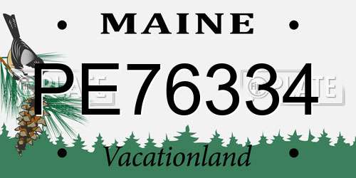 PE76334 Maine License Plate