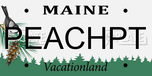 PEACHPT Maine License Plate