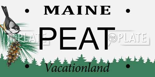 PEAT Maine License Plate