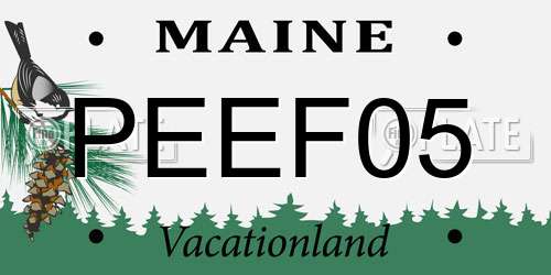 PEEF05 Maine License Plate