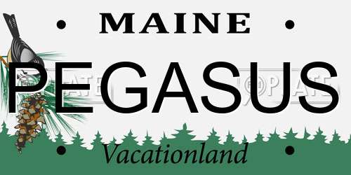 PEGASUS Maine License Plate