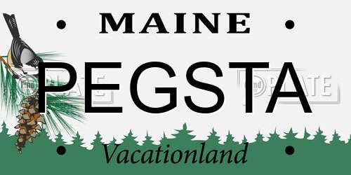 PEGSTA Maine License Plate