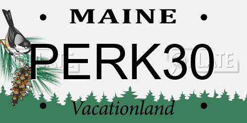 PERK30 Maine License Plate