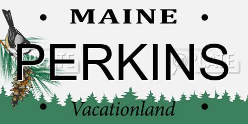 PERKINS Maine License Plate