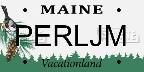 PERLJM Maine License Plate